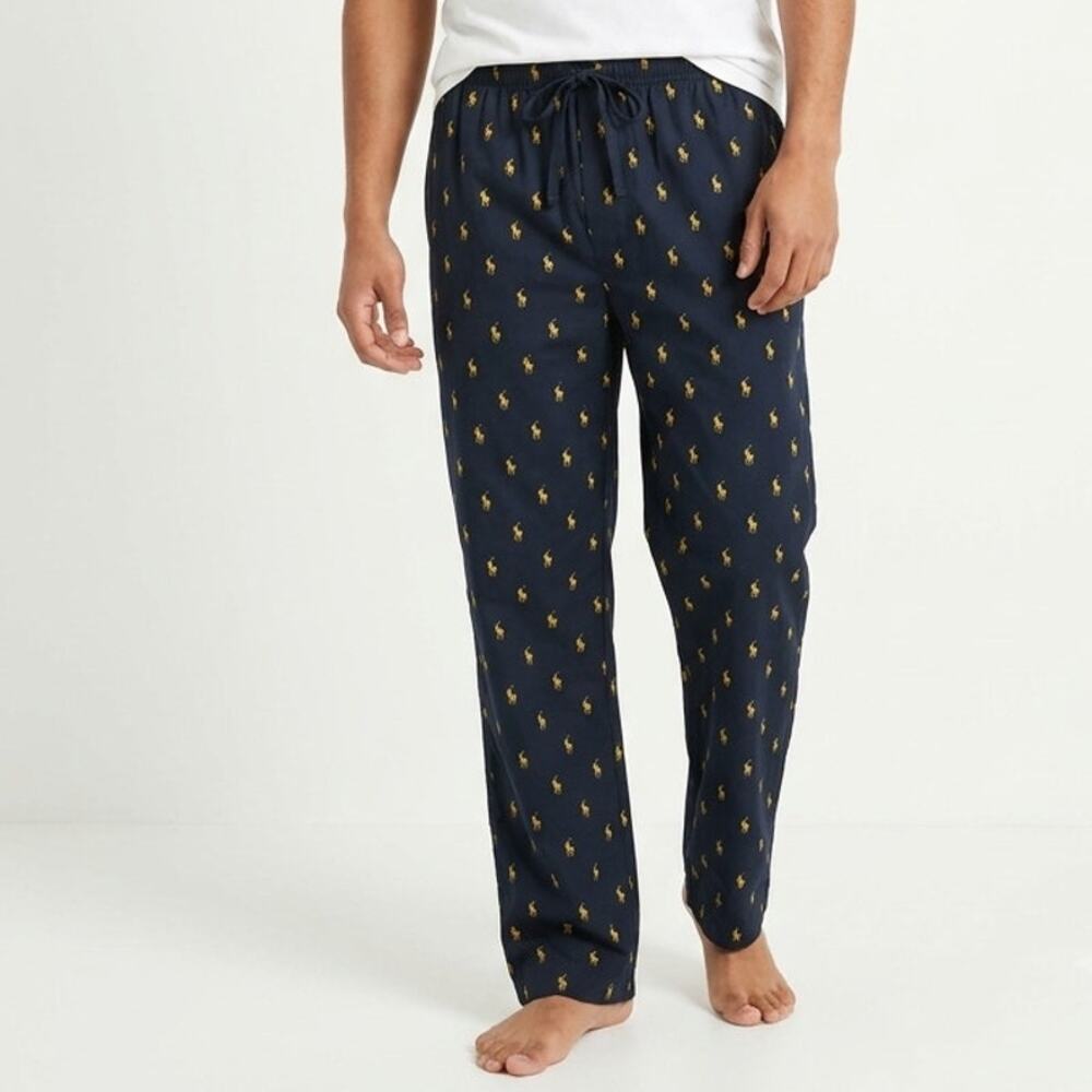 Polo Ralph Lauren Sleepwear Pajama Pants Mens S Navy Blue Signature Pony Logo
